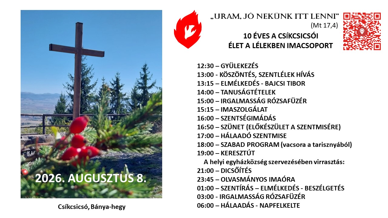 10 éves a csíkcsicsói imacsoport, Csíkcsicsó, 2026. augusztus 8.